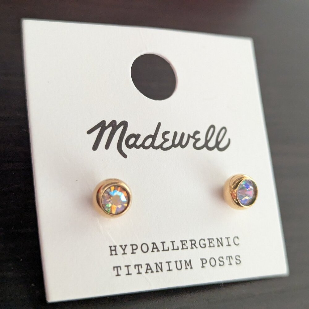 Madewell Golden Iridescent Stud Earrings